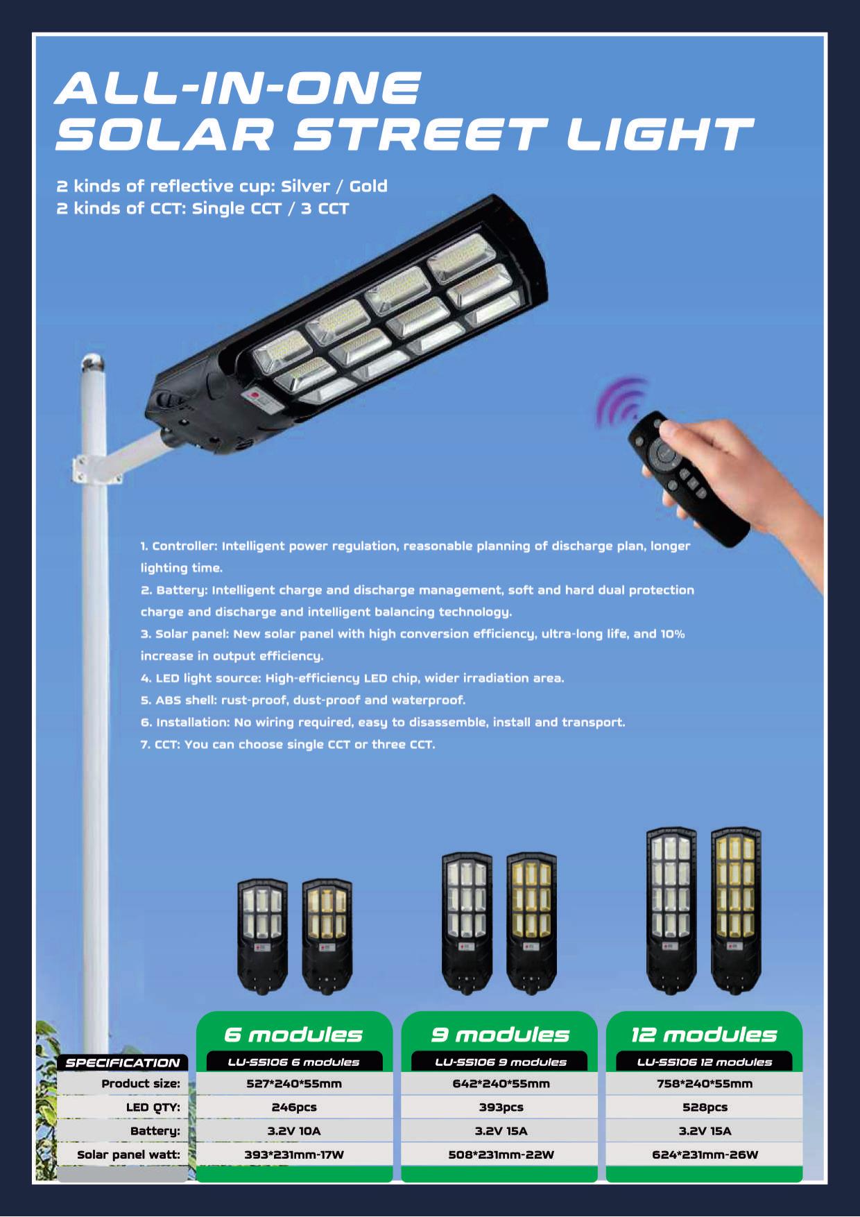 All-in-one solar street lights